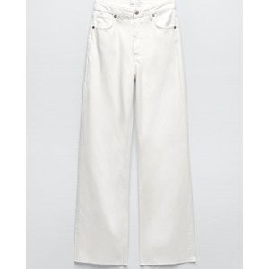 ZARA WHITE WIDE LEG JEANS